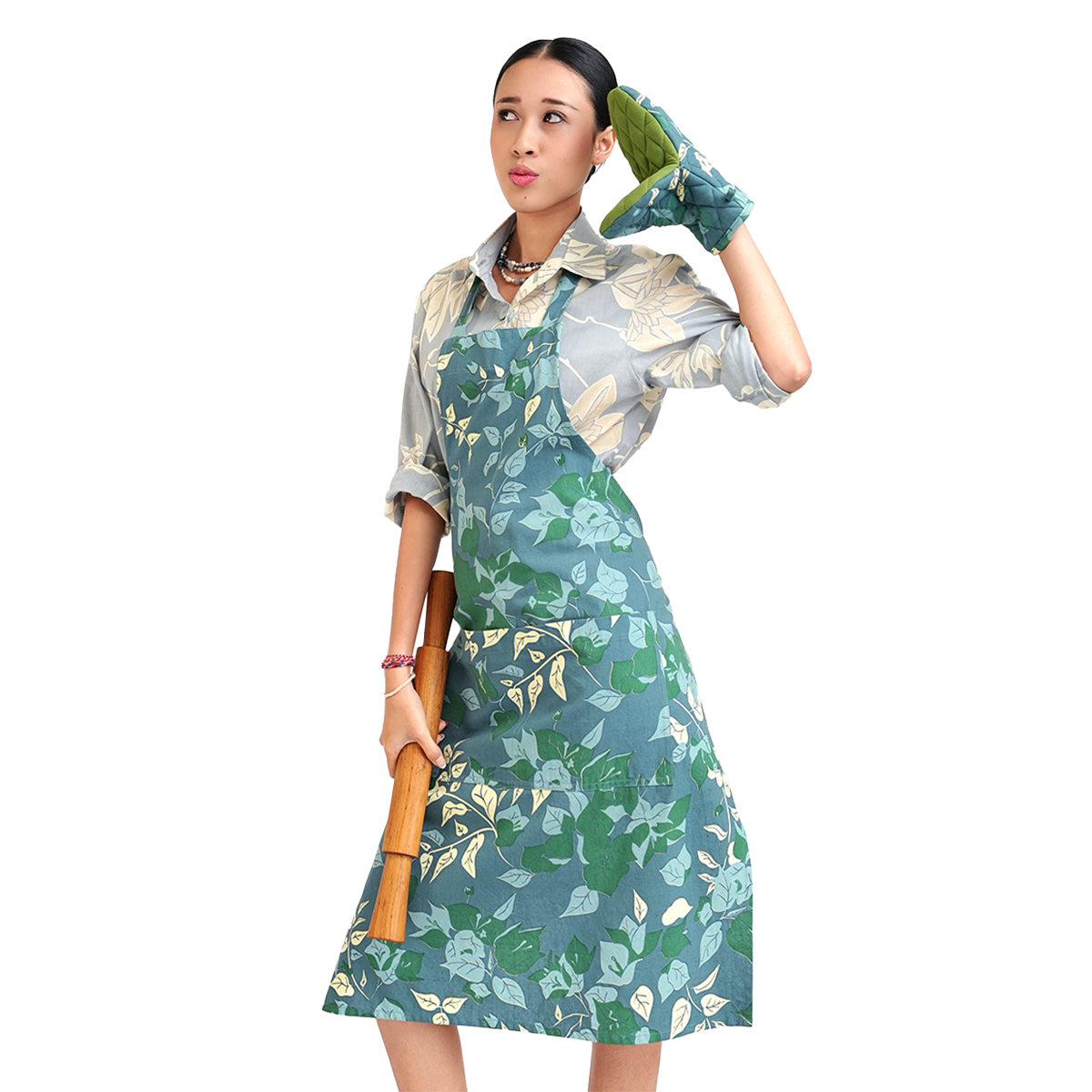 Bougainvillea Moss Apron