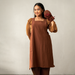 Bougainvillea Brown Crossback Reversible Apron