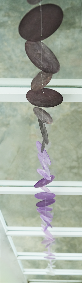 Untaian Capiz Lavender Sienna Ombre