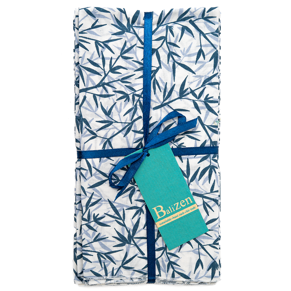 Bamboo Indigo Napkins set of 4