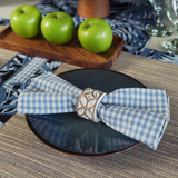 Set 4 Serbet Kotak-kotak Biru