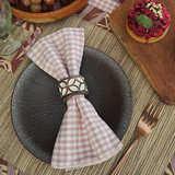 Set 4 Serbet Motif Gingham Warna Blush