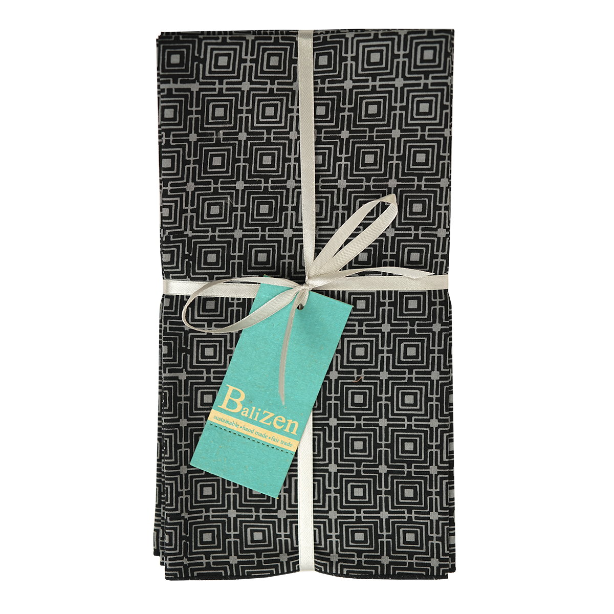 Infinity Squared Onyx  Napkins set of 4