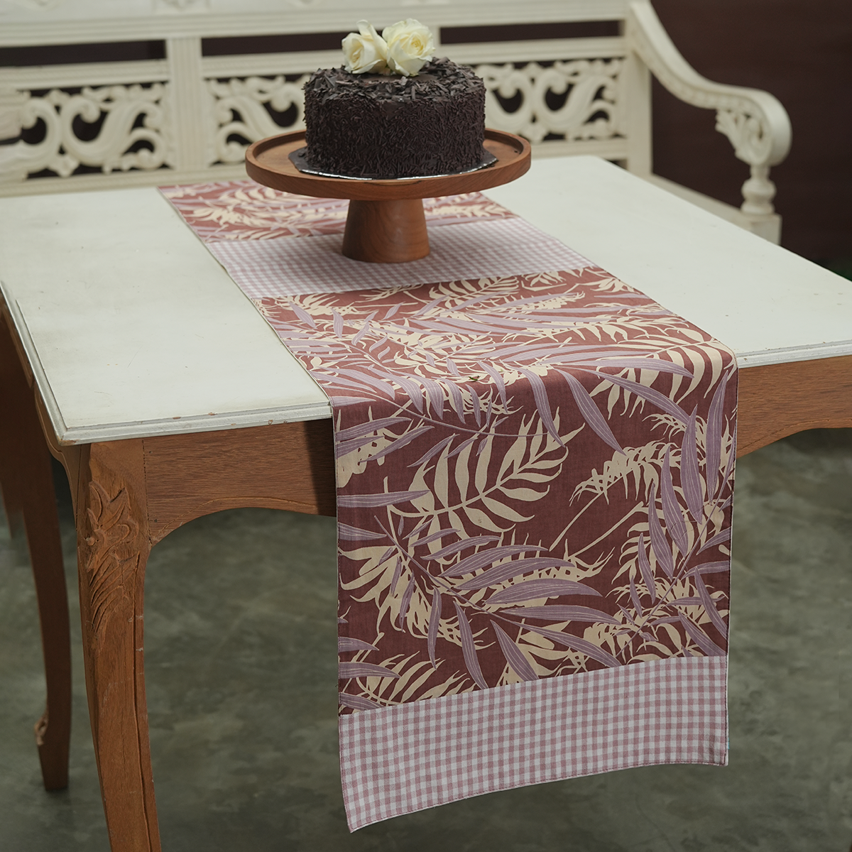 Karpet Panjang Katun Lavender Sienna Ukuran Sedang/Pendek (150 cm)