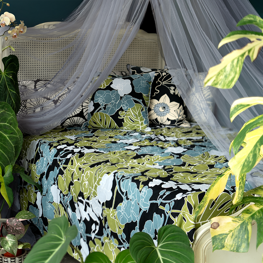 Duvet Cover Big Orchid Lagoon - Queen
