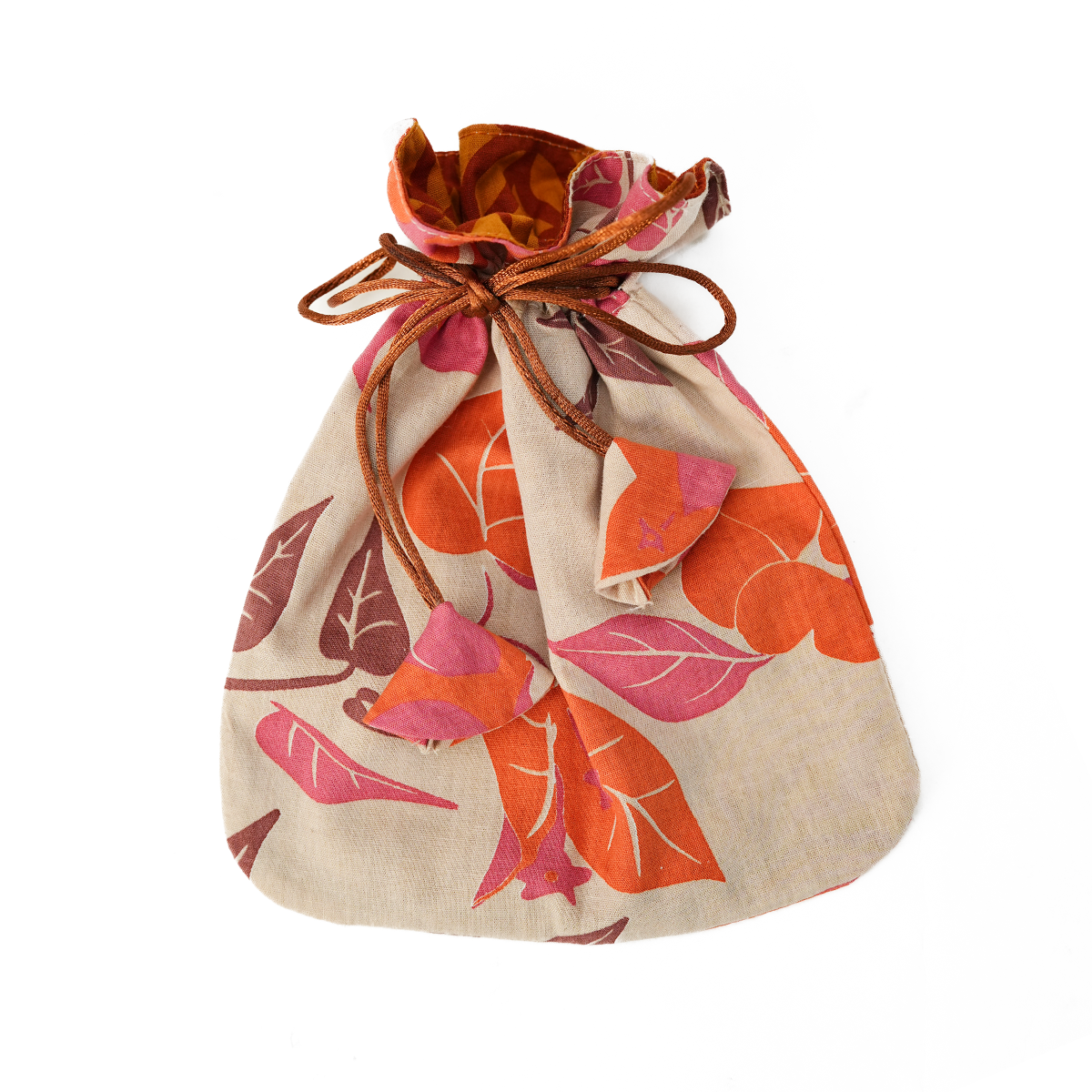 Tas Serut Bougainvillea Orange Sienna, Ukuran Kecil