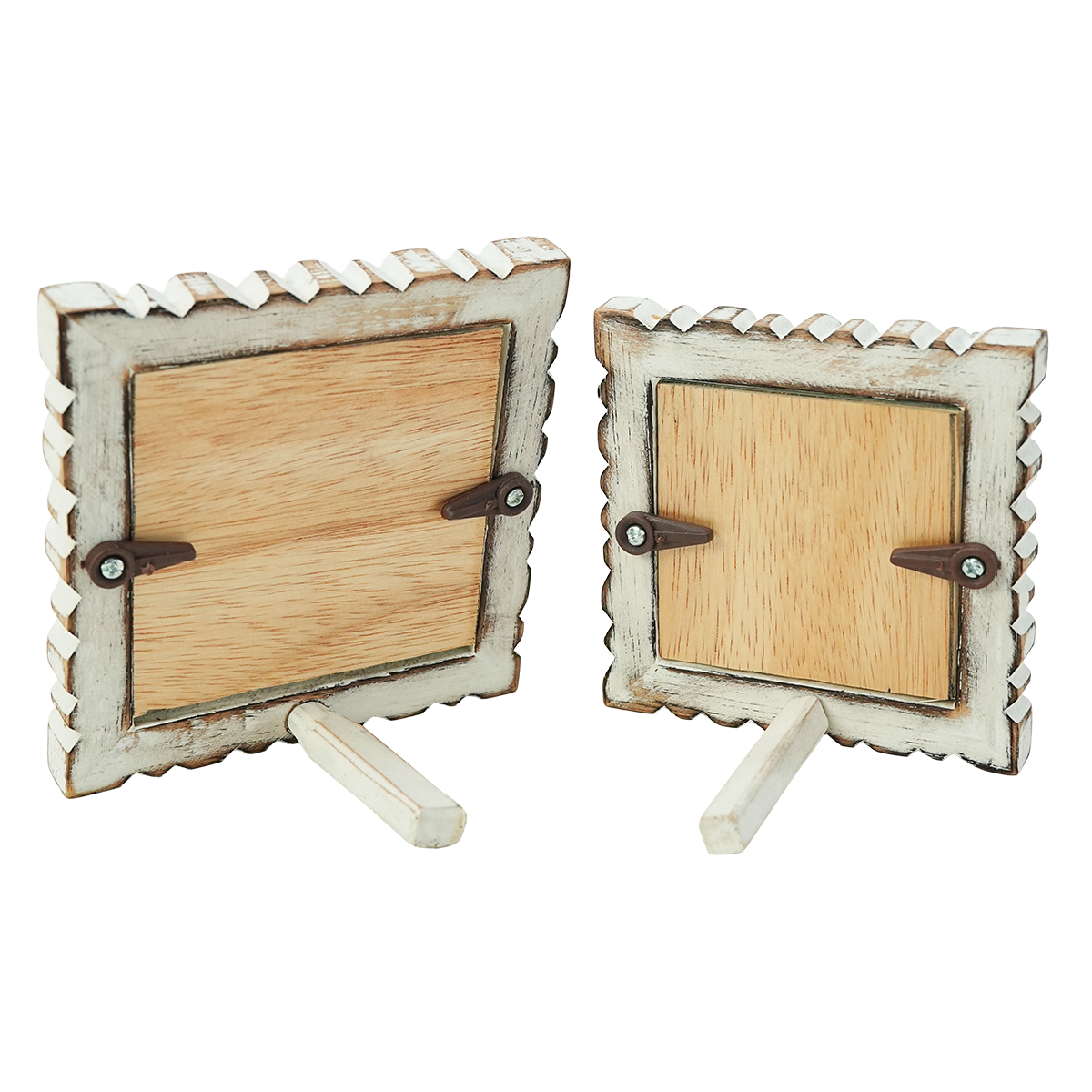 Bingkai ukiran putih ukuran XS, set isi 2.