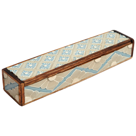 Cool Carved Flower Pencil Box, Small