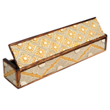 Warm Carved Flower Pencil Box, Small