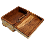 Warm Carved Flower Pencil Box, Large