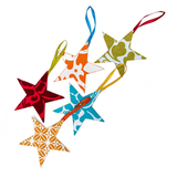 Scrappy Fabric Star Ornaments (5 colors)