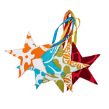 Scrappy Fabric Star Ornaments (5 colors)