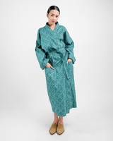 Viridian Cotton Kimono Robe, 3 sizes