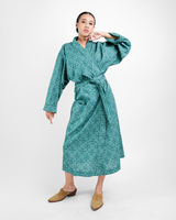 Viridian Cotton Kimono Robe, 3 sizes