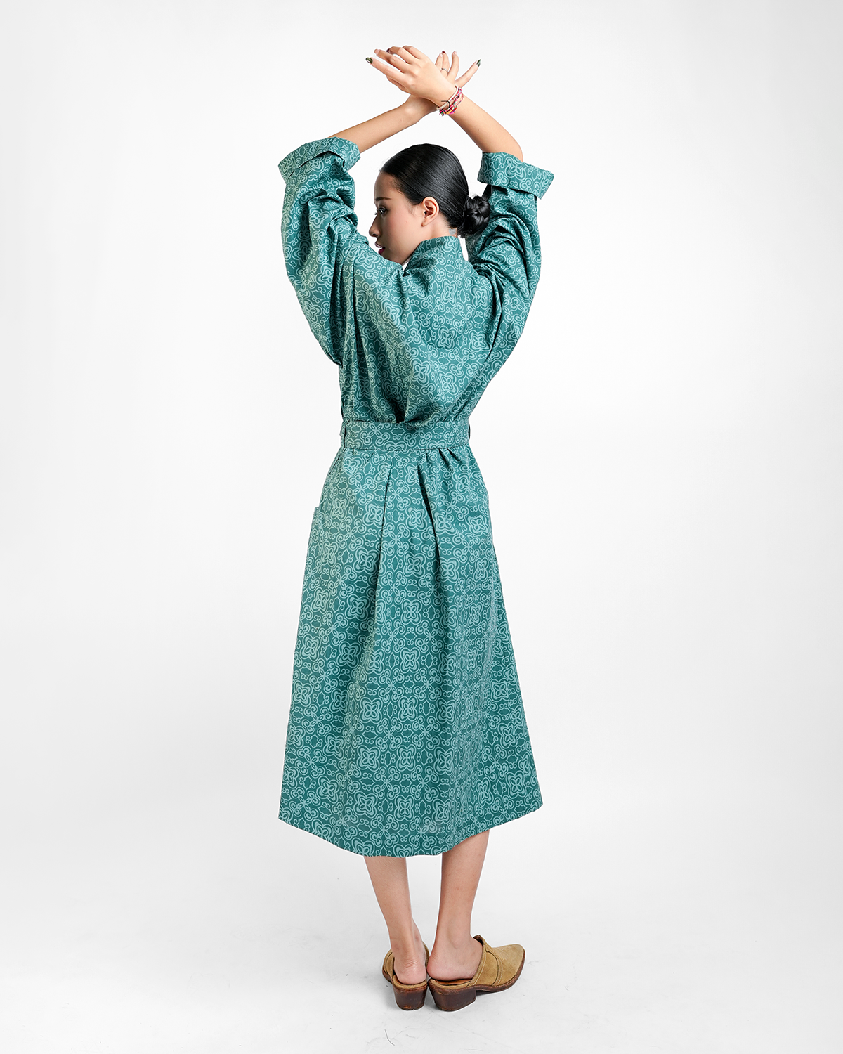 Viridian Cotton Kimono Robe, 3 sizes