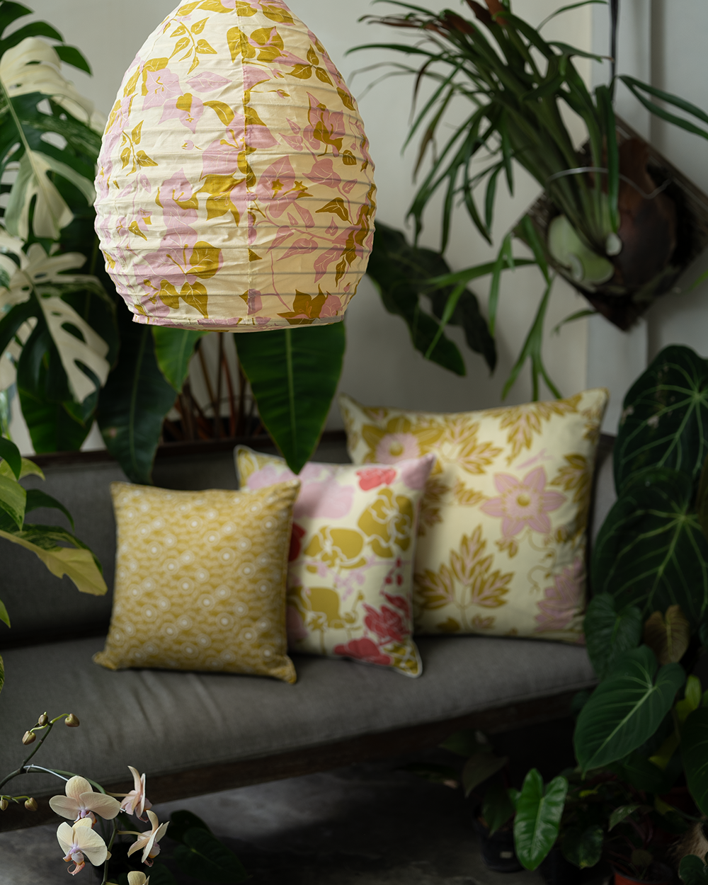 Bougainvillea Chartreuse Beehive Lampshade
