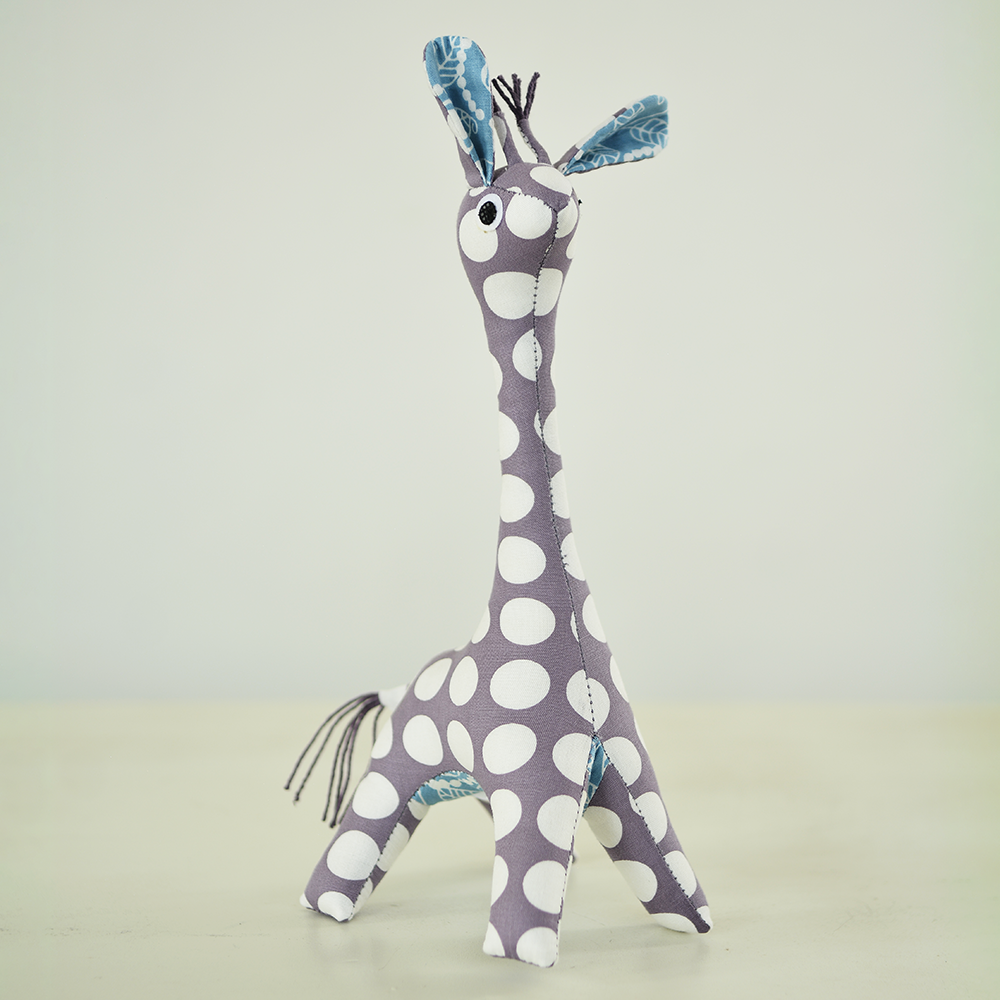 Mauve Scrappy Patchwork Baby Giraffe