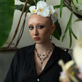 Onyx Tiered Crystal Necklace