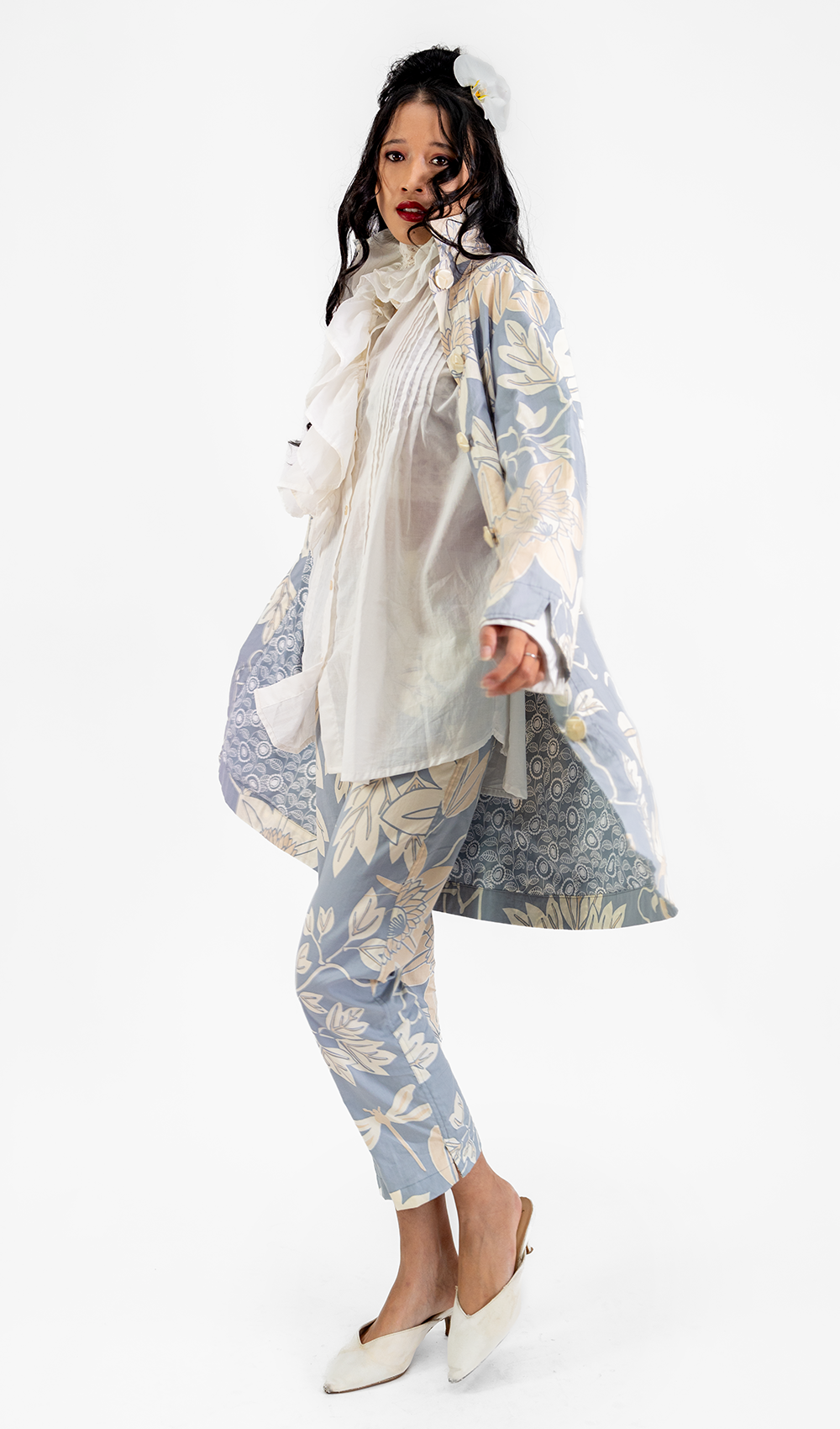 Organic Cotton Frock Coat Dove, 2 sizes