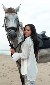 Organic Cotton Ruffle Shirt White, 2 sizes