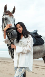 Organic Cotton Ruffle Shirt White, 2 sizes