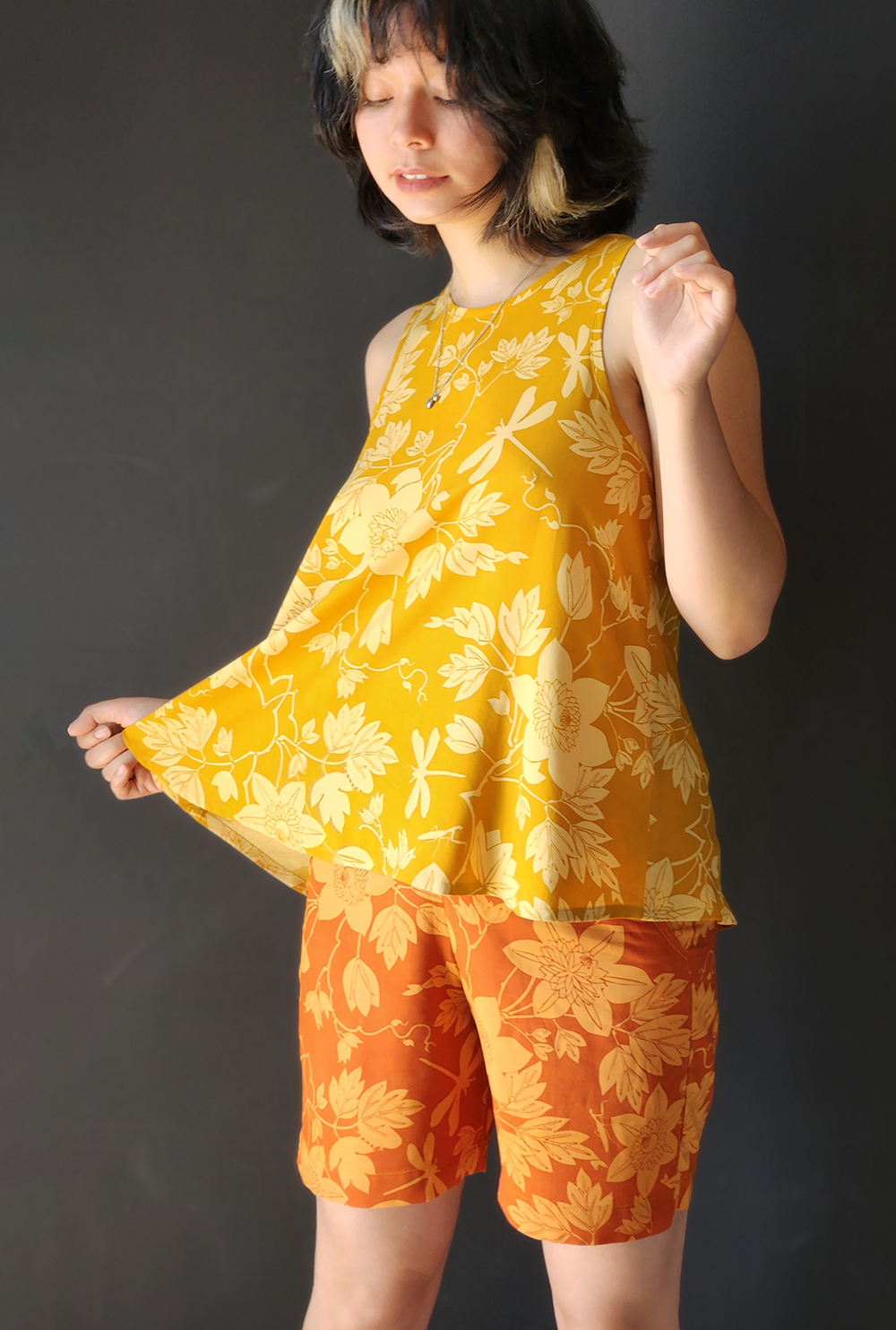 Swing Top Passion Flower turmeric 2 sizes - SALE CLOTHING & KIDS