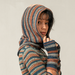 Crochet Hood Cashmere Rayon Blue Spice