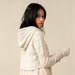 Crochet Hood Cashmere Rayon Cream