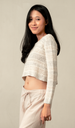 Cashmere Rayon Short Pullover Cream