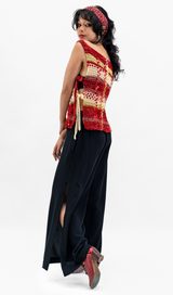 Atasan Swing Leher V Navy - S/M