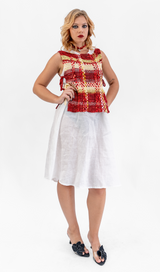 Atasan Swing Leher V Navy - S/M