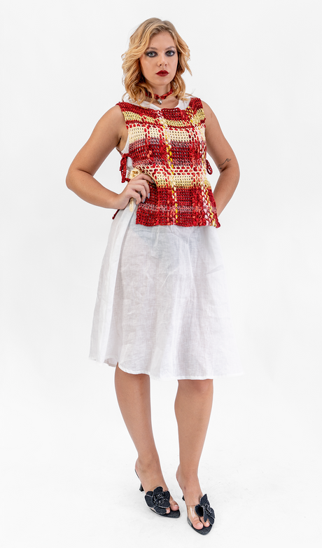 Atasan Swing Leher V Navy - S/M