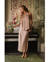 Beige Rayon Draped Top, 1 size