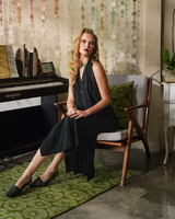 Black Rayon Straight Skirt, 2 sizes