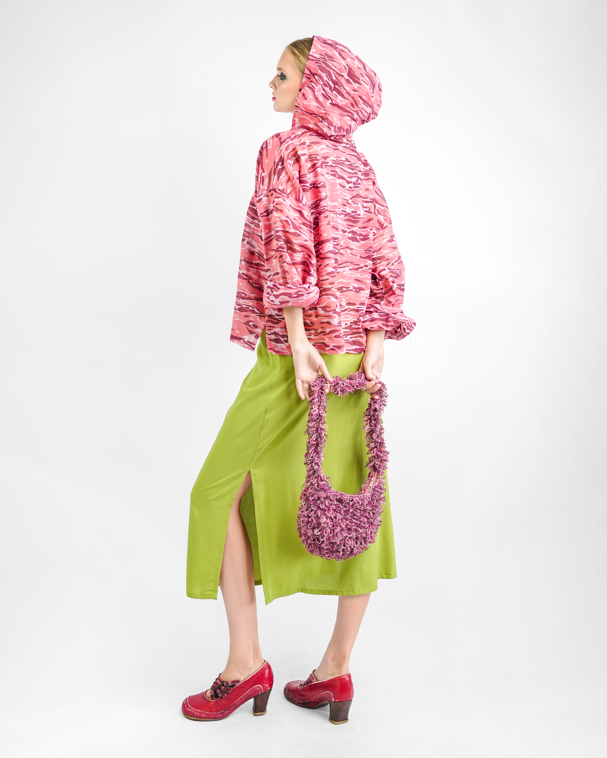 Claret Organic Cotton Organza Hoodie, 2 sizes