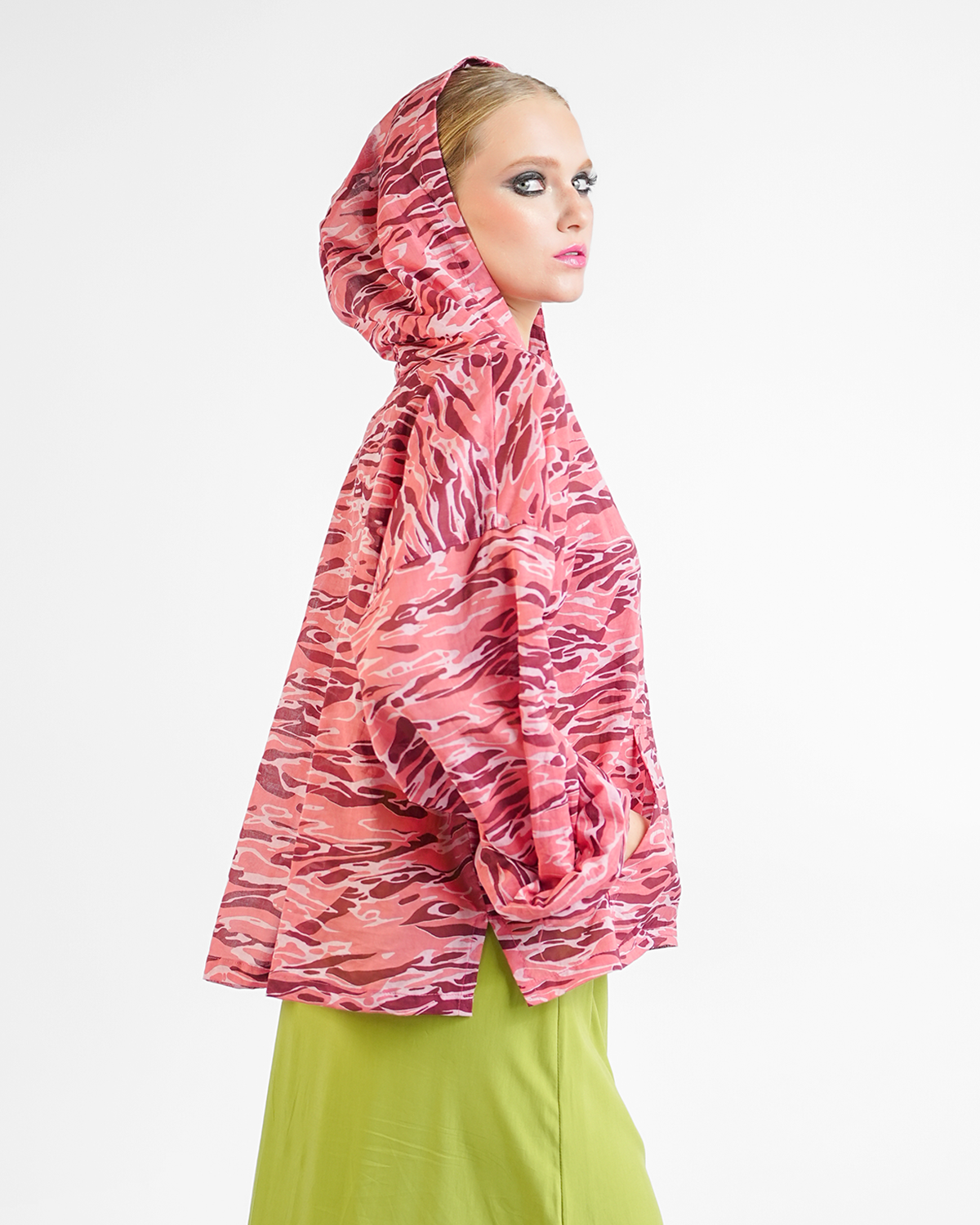 Claret Organic Cotton Organza Hoodie, 2 sizes