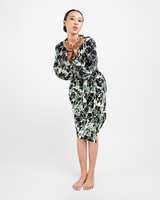 Rose Onyx Rayon Short Kimono Robe, 1 size