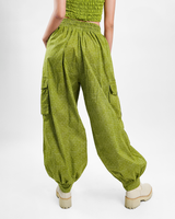 Infinity Squared Avocado Organic Cotton Balloon Pants, 3 sizes