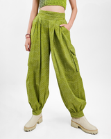 Infinity Squared Avocado Organic Cotton Balloon Pants, 3 sizes