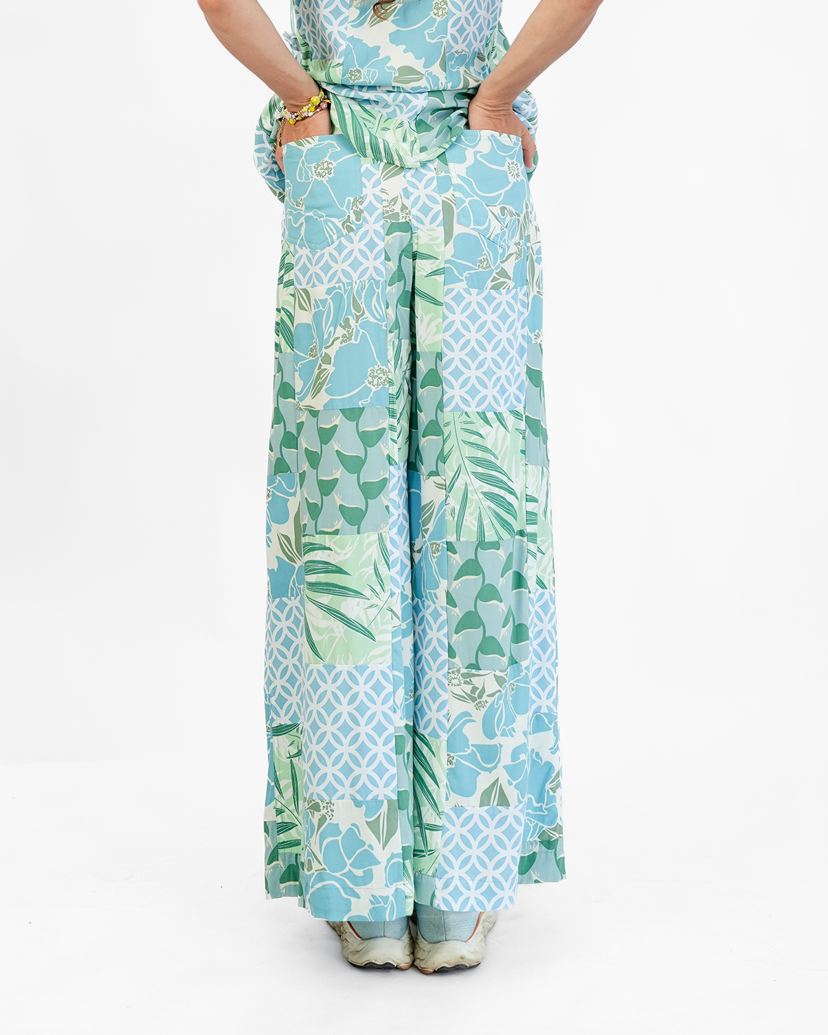 Celana Panjang Piazza Patchwork Keren, 3 ukuran