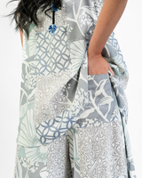 Celana Panjang Piazza Motif Patchwork Warna Beige Abu-abu, 3 Ukuran