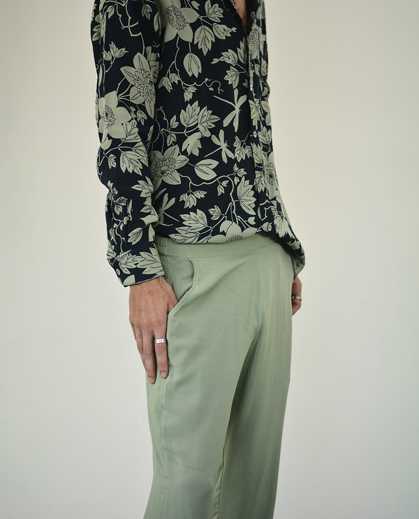 Eco-rayon pajama pants Lichen