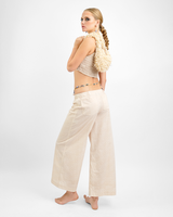 Infinity Beige Organic Cotton Long Piazza Pants, 3 sizes