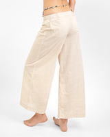 Infinity Beige Organic Cotton Long Piazza Pants, 3 sizes