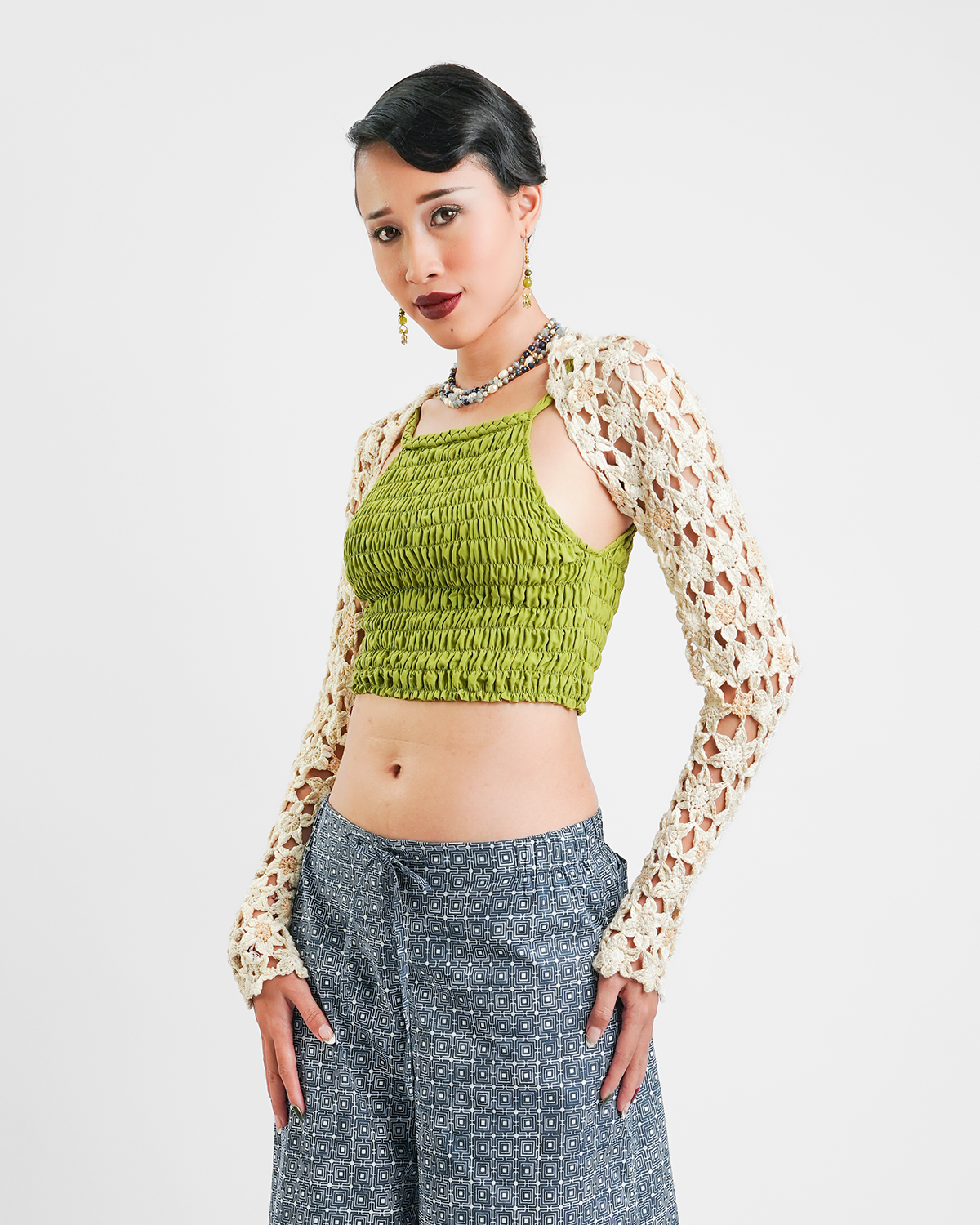 Natural Crocheted Ballet Shrug, 1 size