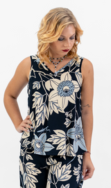 V Neck Swing Top Onyx, 2 Sizes