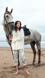 Organic Cotton Ruffle Shirt White, 2 sizes