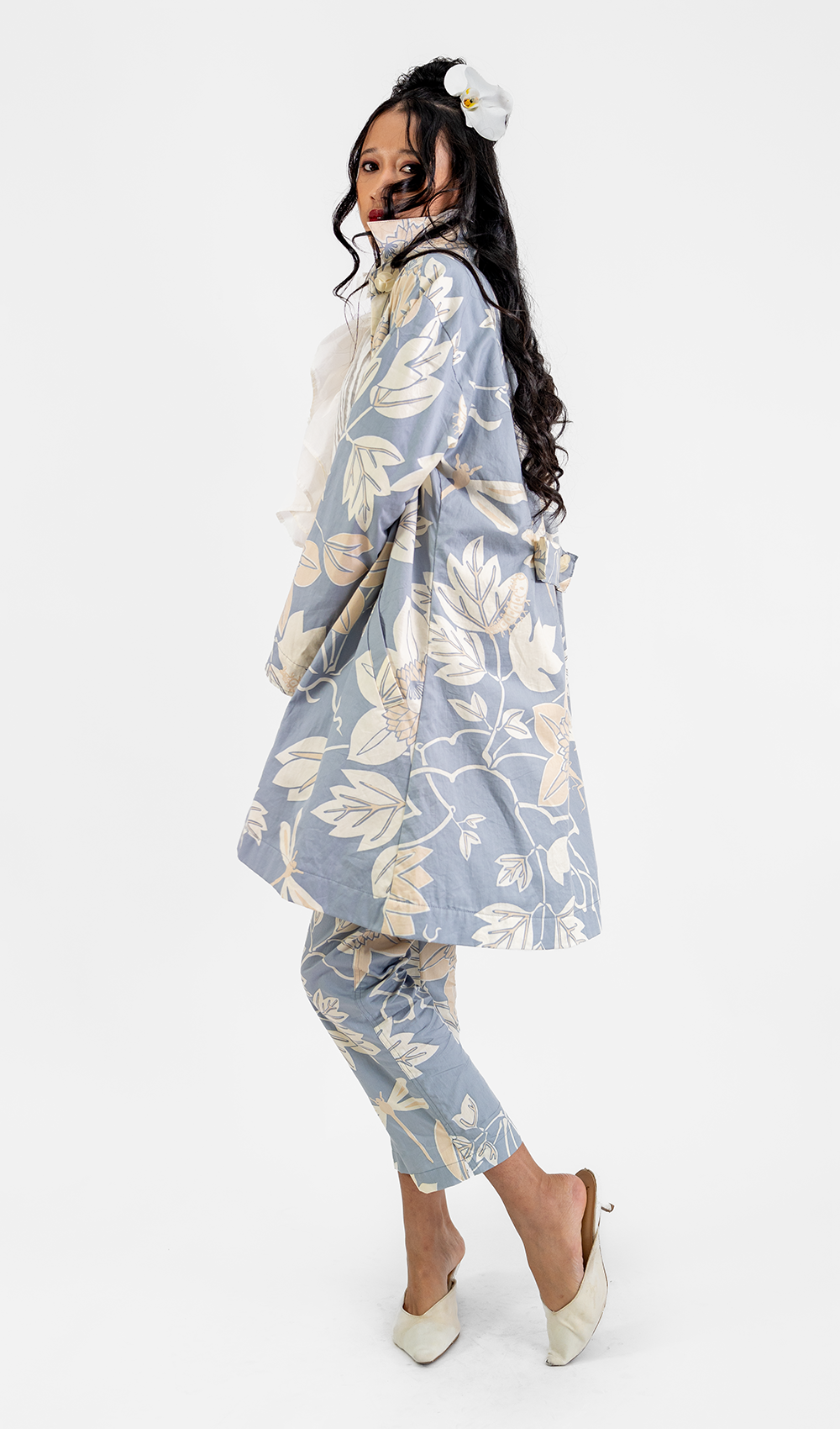 Organic Cotton Frock Coat Dove, 2 sizes