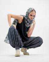 Infinity Squared Onyx Rayon Balloon Pants, 3 sizes