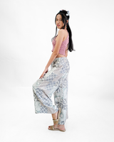 Celana Panjang Piazza Motif Patchwork Warna Beige Abu-abu, 3 Ukuran